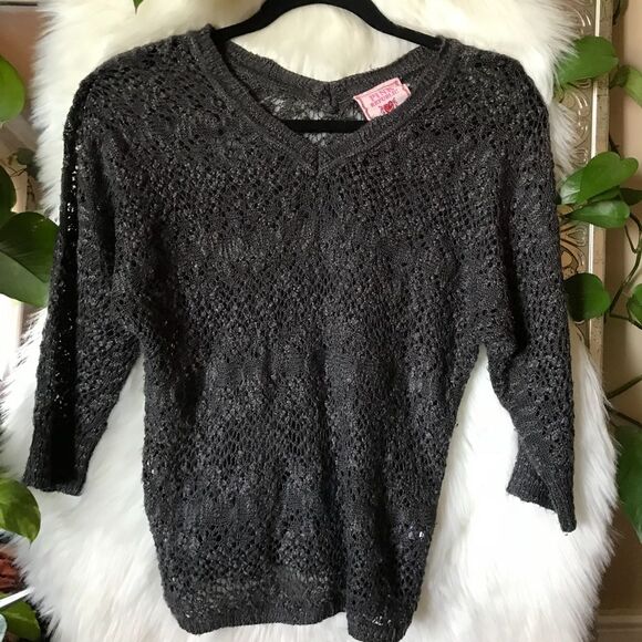 S gray knitted sweater top - Picture 1 of 3